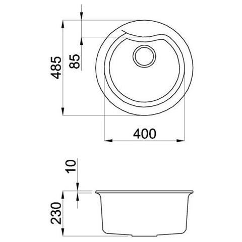 Lav. Ego Round 48.5 1v Antracite 59 - Foto 2